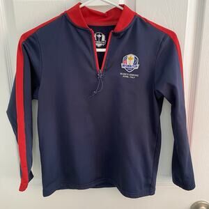 Ryder Cup 2023 Marco Simone Rome Italy Jacket Pullover Boys Medium 1/4 Zip Golf